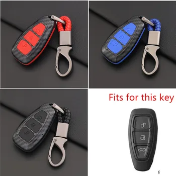 

Carbon Fiber Remote Control Car Key Smart Remote Key Case Cover for Ford Fiesta Focus 3 4 MK3 MK4 Mondeo Ecosport Kuga Focus ST