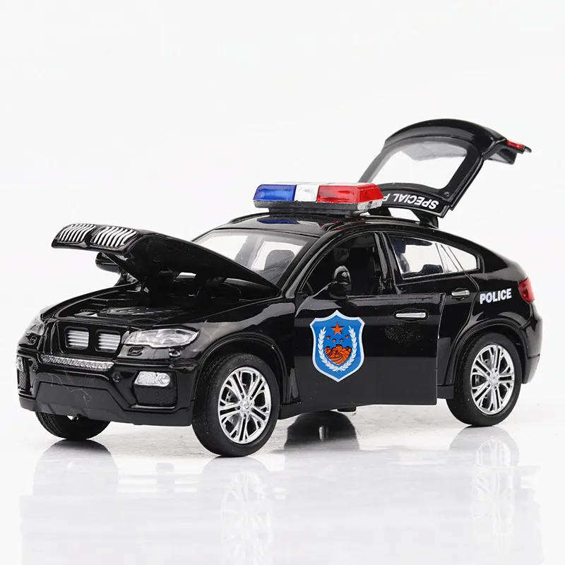 Beste 132 Speelgoed Auto X6 Politie Metalen Speelgoed Legering Auto Diecasts   Toy Voertuigen Auto Model Miniatuur Schaal Model Auto Speelgoed voor Kinderen