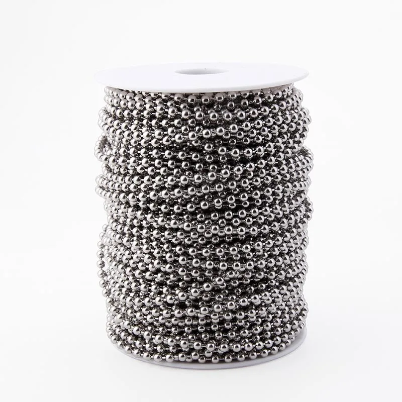 

300 feet 3.2mm Stainless Steel Bead Ball Chain Spool for DIY jewelry Making with 200pcs ball chain connector