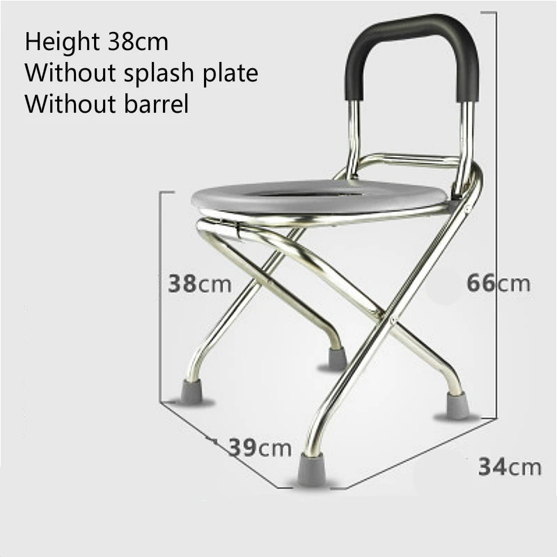 Домашний стул для пожилых людей со спинкой из нержавеющей стали, стул для кормления, Складной Безопасный стул для беременных женщин - Цвет: A1