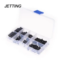 Винты M3 нейлон черный шестигранный M-F Распорки/Винты/гайки Ассорти комплект подставка-выключатель Новое поступление крепежные