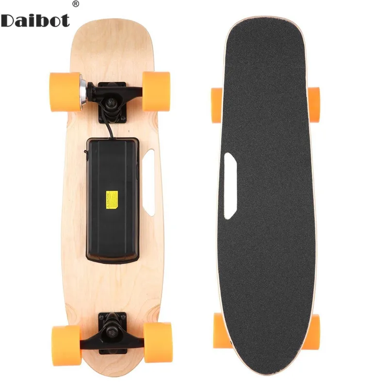 Discount Daibot Electric Skateboard Mini Four Wheels Electric Scooters Motor 150W 24V Remote Control Portable Child Kick Scooter 0