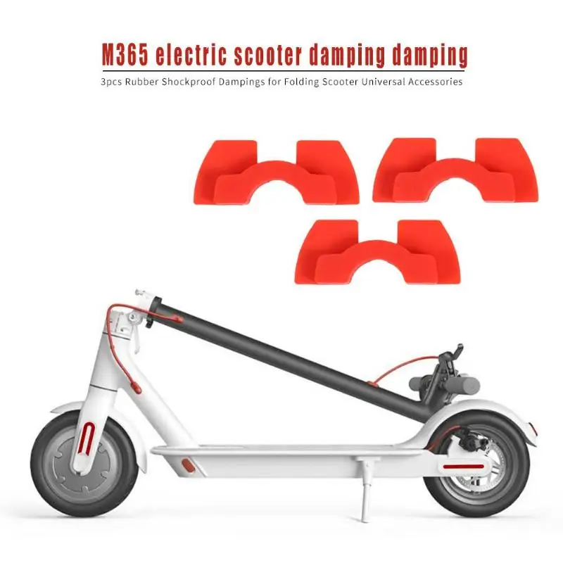 

3pcs Electric Scooter Vibration Damper Rubber Shockproof Dampings Folding Anti-Shake Pad Damping Scooter Tool for XIAOMI M365