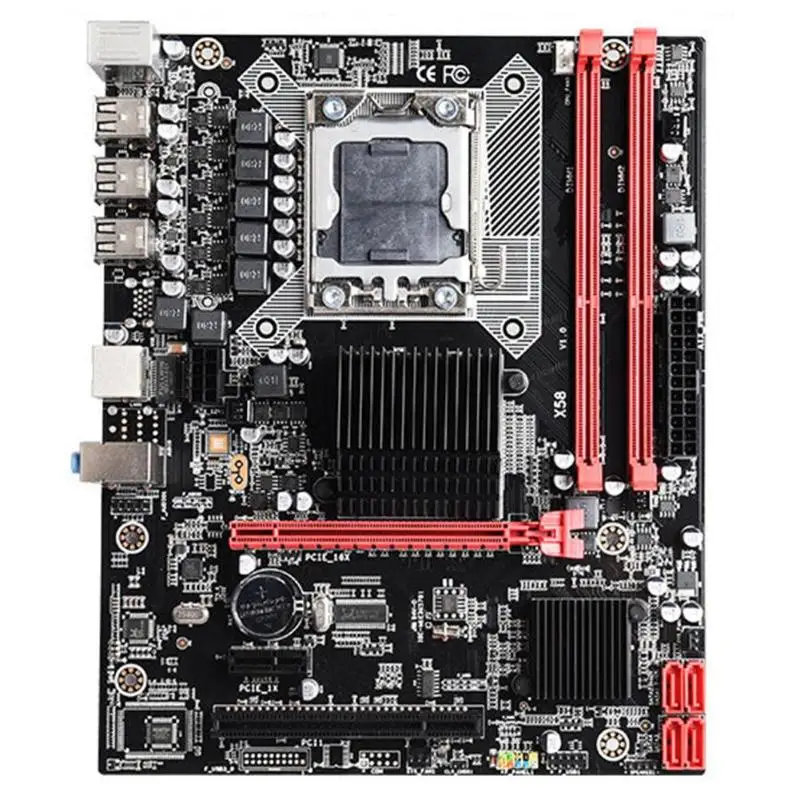 

JINGSHA X58 2.0 Socket LGA1366 Dual Channel DDR3 M-ATX Gaming Motherboard for Desktop Supports Full Series LGA1366