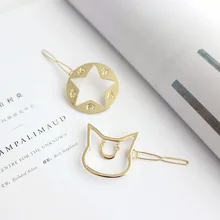 SANSUMMER стиль Модные сплав гальванические животные мультфильм котята шпилька с пентаграммой прекрасные аксессуары для волос 5401