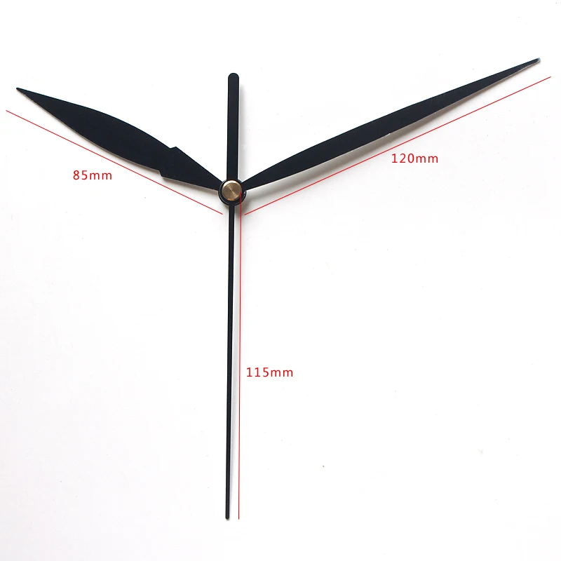 100sets S Shaft Clock Hands 35 Quartz Clock Accessory DIY black long