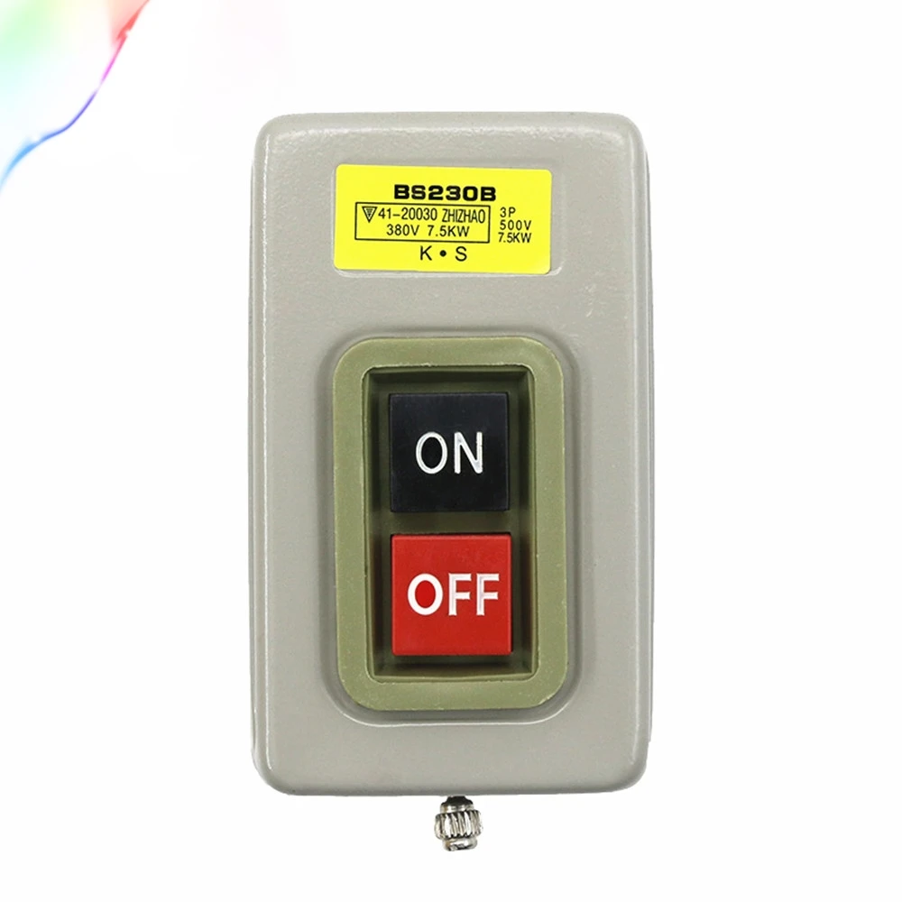 

BS230B control push button switch 380V 3.7KW or 7.5KW Three phase power Start switch