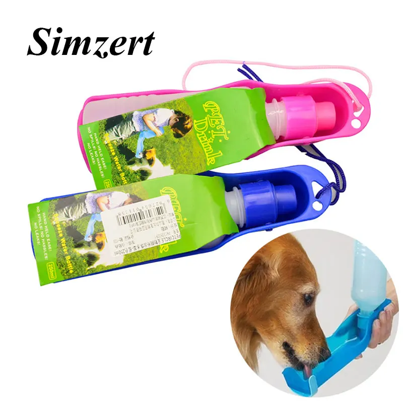 Simzert собака открытый питьевой фонтан бутылка для воды складная миска собак