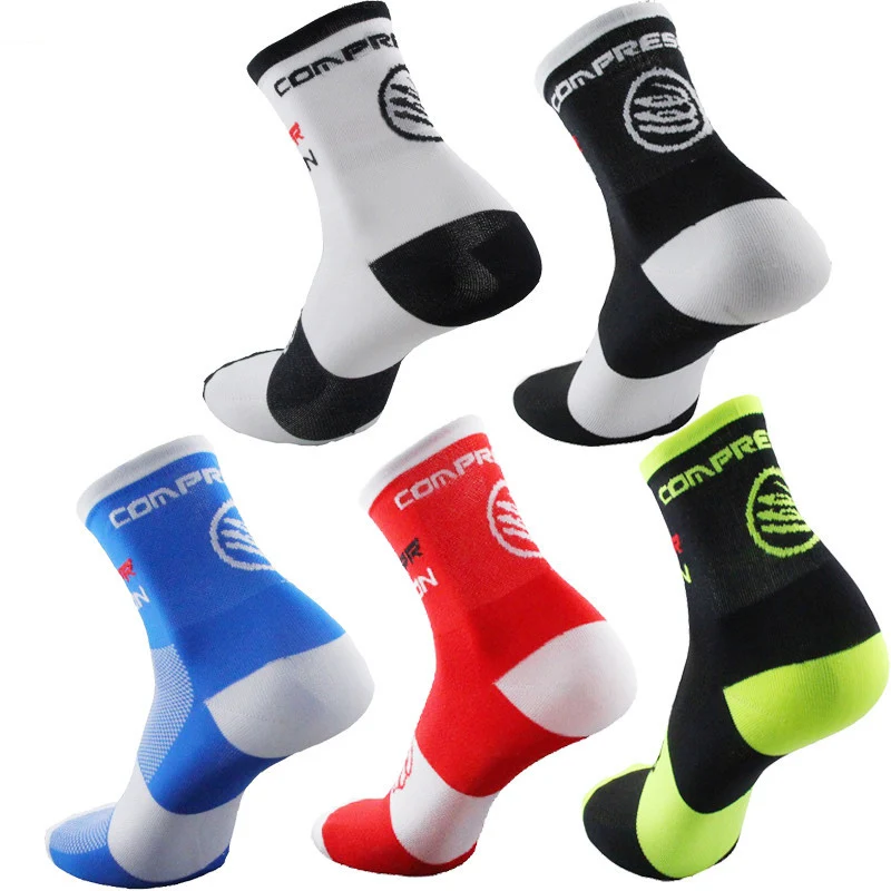 

Professional Sport Cycling Socks Men Breathable Road Bicycle Socks Anti Slip Soccer Socks Outdoor Racing Calcetines Ciclismo