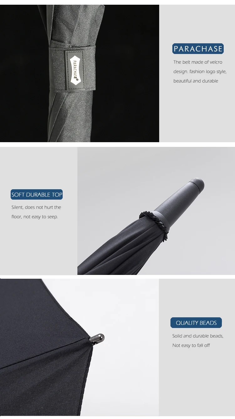 Парашютный зонтик с длинной ручкой мужские и женские в японском стиле прямые большие Зонты полуавтоматический ветрозащитный зонтик-трость мужские s подарок