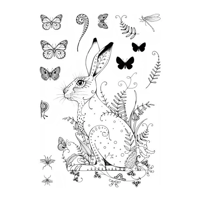 

VYUTXA Hare Clear Stamps Scrapbook Paper Craft Clear stamp scrapbooking