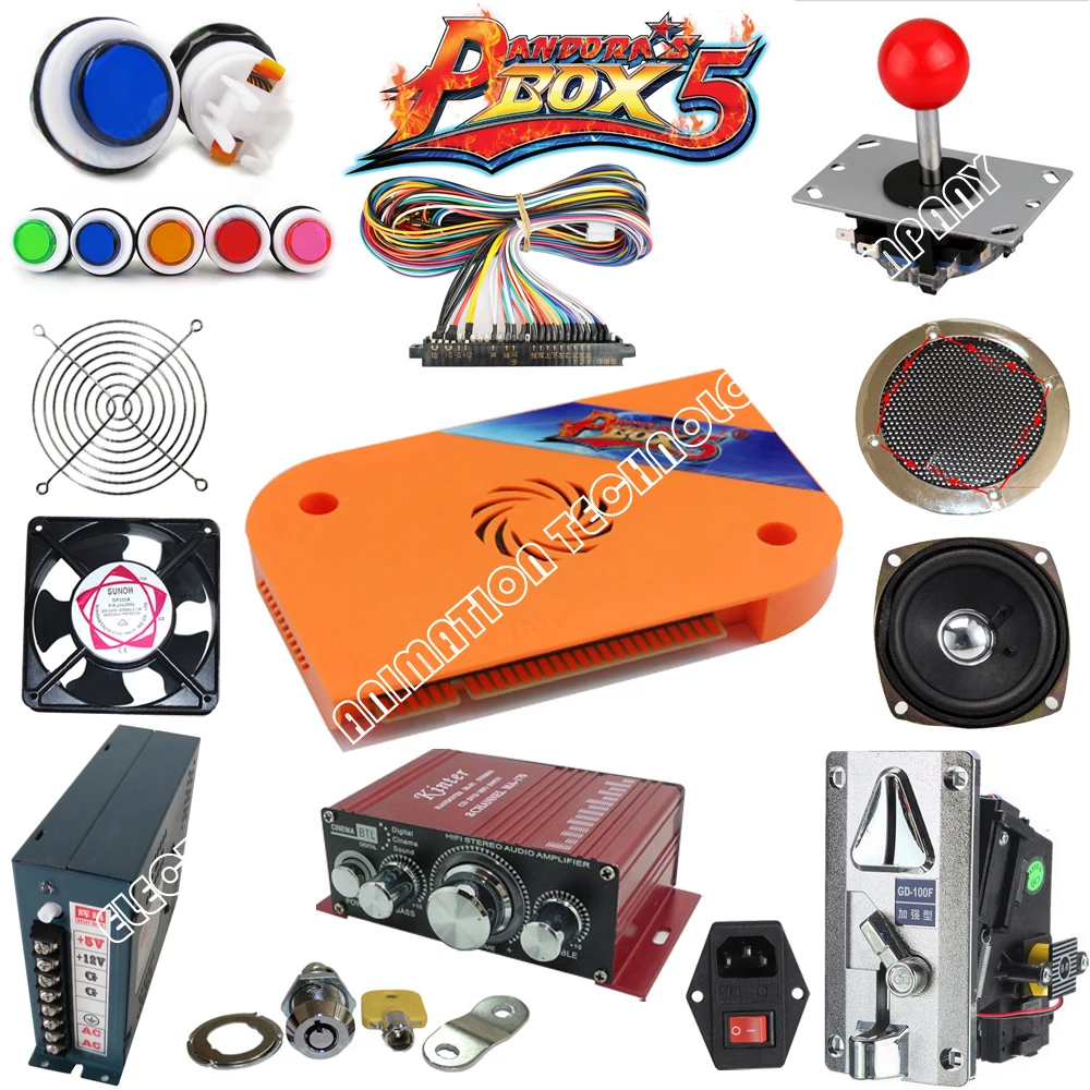 

HDMI 680 in 1 DIY Arcade Parts Bundles Kit pandora's box 4S Joystick,button,Microswitch,2 Player USB To Jamma Control Board