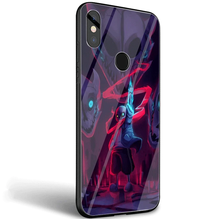 Стеклянный чехол Gerleek Undertale Sans для Xiaomi MI 8 9 Lite A1 A2 Redmi Note 5 6 7 Pro 6A 4X Pocophone F1