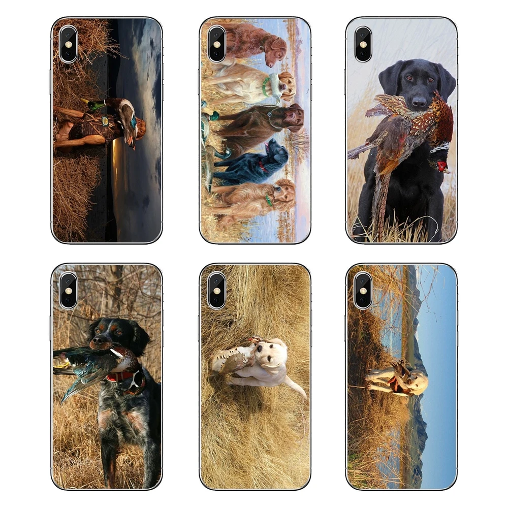 

For Motorola Moto X4 E4 E5 G5 G5S G6 Z Z3 G3 C Play Plus Hunting Gun Dog Art Animal Transparent Soft Cases Covers