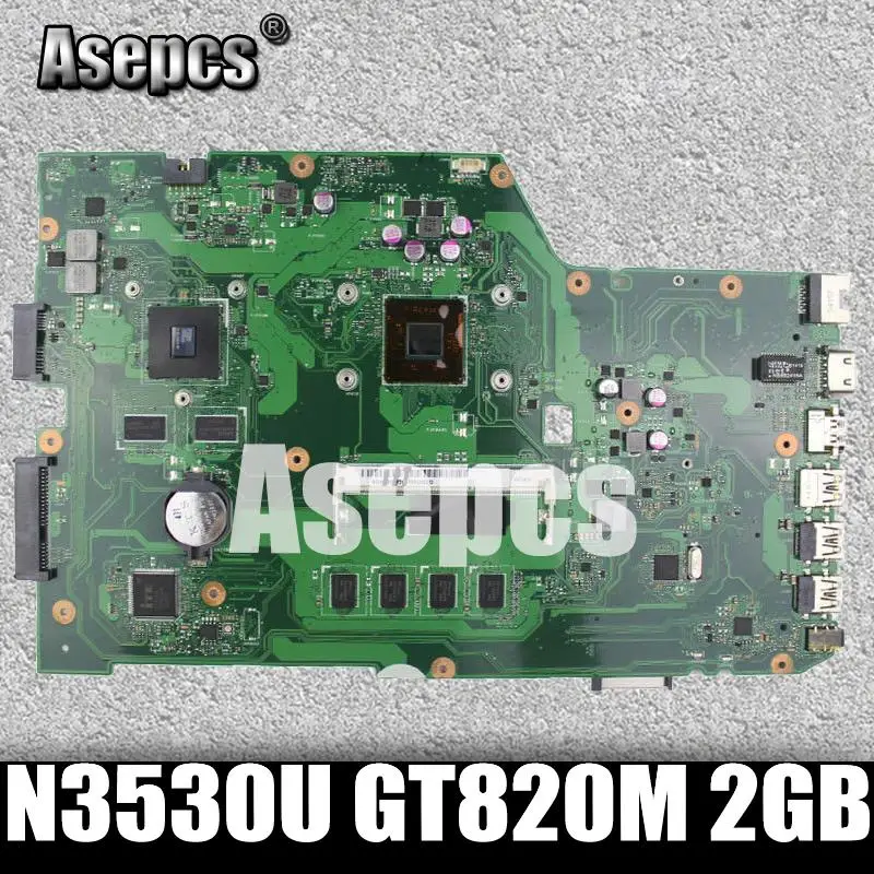 

Asepcs X751MD With N3530 CPU GeForce GT820M 2GB mainboard For ASUS K751M X751MA R752M laptop motherboard 100% Tested