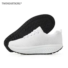 Twoheartsgirl/Женская обувь для танцев с дизайном, увеличивающая рост; дышащая обувь на платформе для похудения; обувь для танцев для девочек