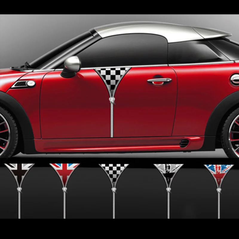 Buy Two Sides Zipper Door Side Skirt Car Sticker Decal