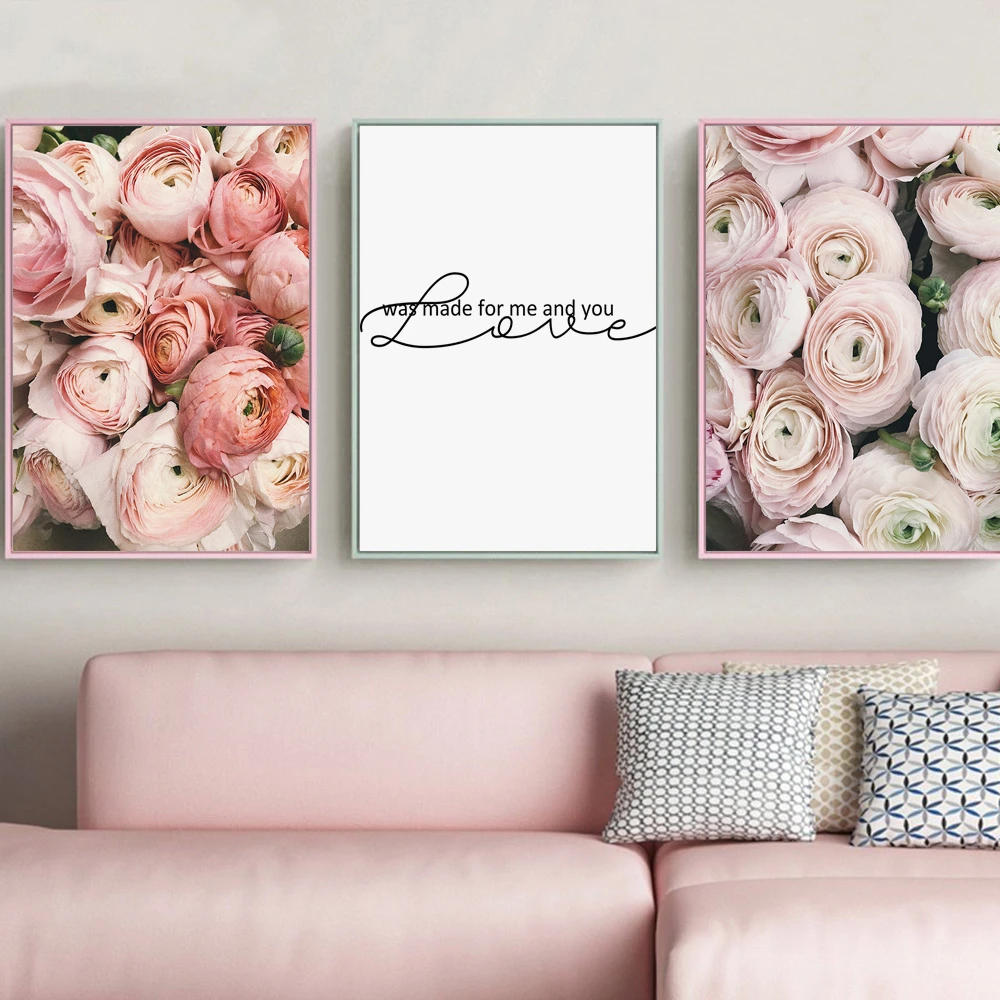 2 Pcs Peony Flower Love Modern Canvas Print Pictures Wall Art Poster Home Decor 2 Pcs Peony Flower Love Modern Canvas Print Pictures Wall Art Poster Home Decor