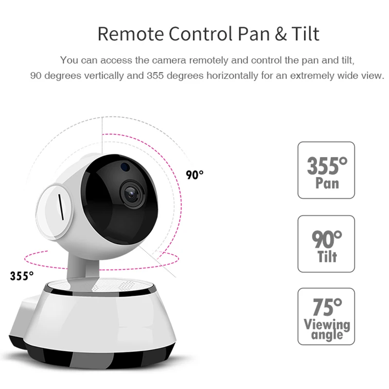 

Home Security Wifi IP Camera Wireless Smart WiFi Camera WI-FI Audio Record Surveillance Baby Monitor HD Mini Camera 720P CM.V8