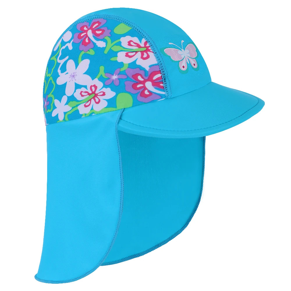 

BAOHULU Children Butterfly Pattern Sun Hats Children Beach Caps Kids Flodable Caps with Wide Birm Anti-uv Hats Outdoor Sun hats