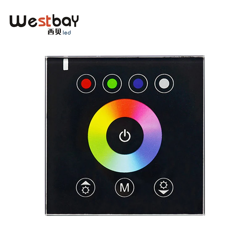 RGBW LED контроллер Новый кристалл сенсорный выключатель настенный переключатель