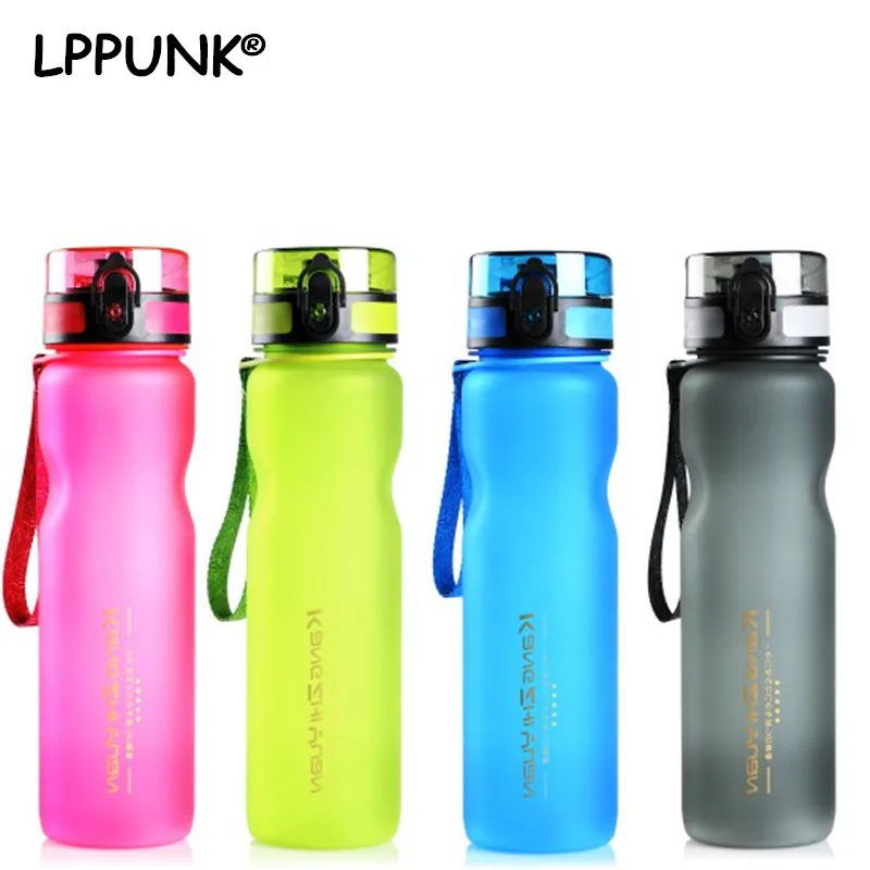 

bpa free 1L large capacity Creative plastic my water sports kettle portable Tea Infuser pop-up lid cup Frosted bottle with rope