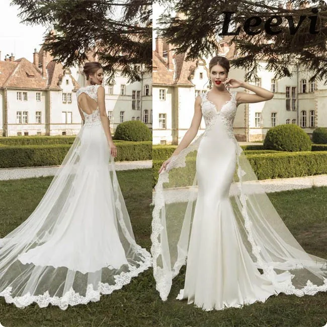 vestidos de noiva sereia vintage desmontable falda envoltura