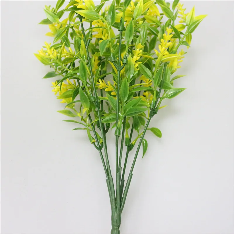 JAROWN Artificial Plants Fake Plastic Lavender 7 Branch Simulation Plastic Flower Bouquet For Wedding Home Party Decoration (22)