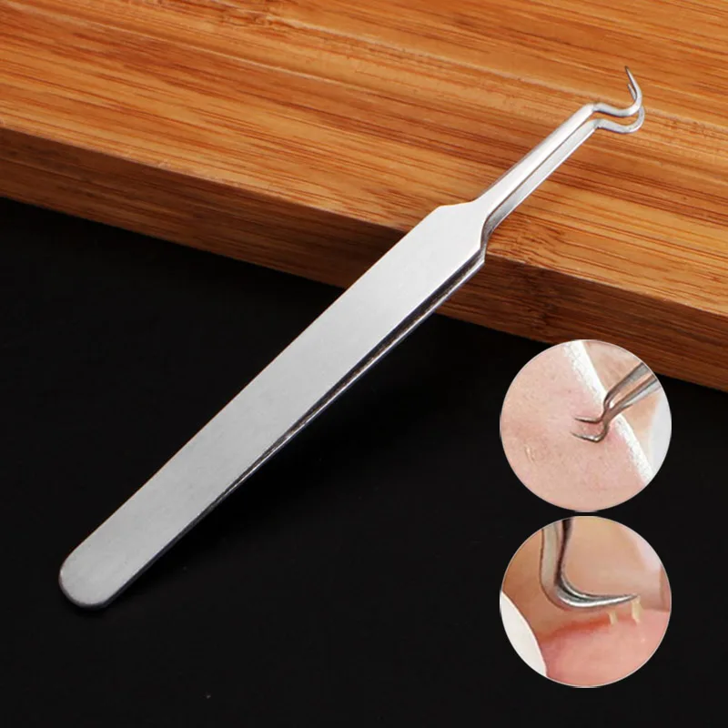 

2017 Eyelash Extension Nipper Tweezer Removal Acne Blackhead Curved Anti Acid Steel Tweezers Nail Tool