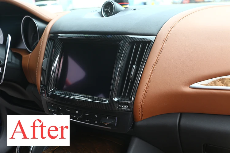 Для Maserati Levante автомобильные аксессуары ABS углеродное волокно внутренняя навигационная коробка рамка Крышка отделка 1 шт