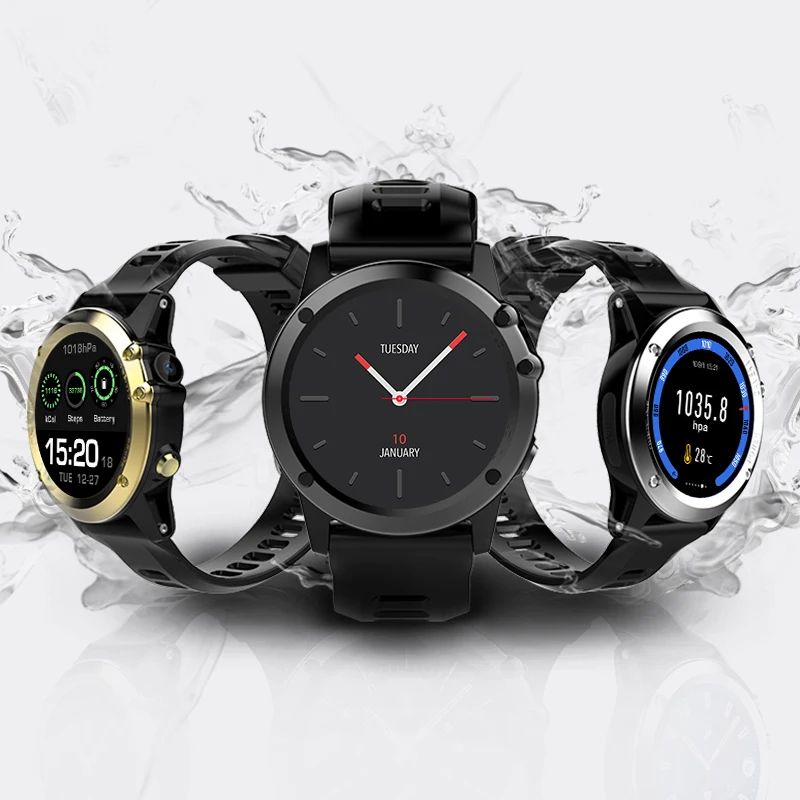  Smartch H1 Smart watch Android MTK6572 512MB 4GB ROM GPS SIM 3G Altitude WIFI IP68 waterproof 5MP C