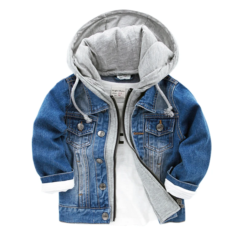 boys denim jacket with hoodie