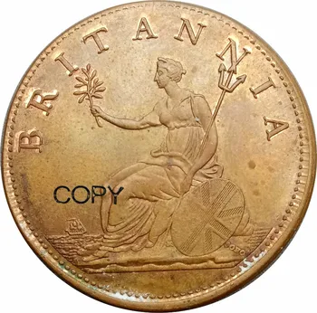 

Great Britain 1/2 Half Penny 1807 George III 4th issue Red Copper Copy Coins