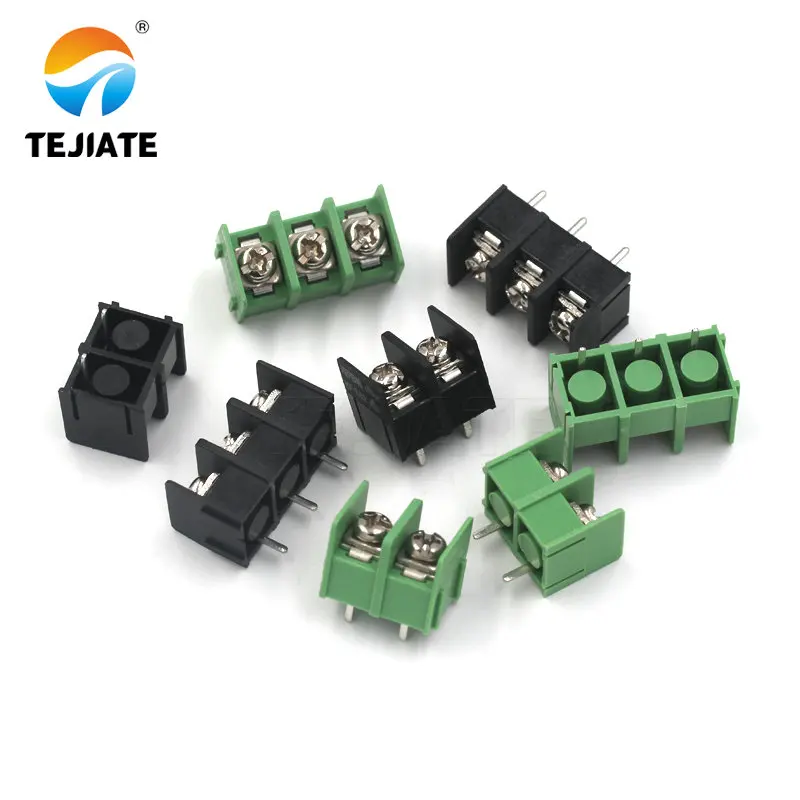 

10PCS/lot 7.62 mm KF7.62 - 2P 3P 4P MG 762 - 2 3 4 Pin Can be spliced Screw Terminal Block Connector Black Green 7.62mm Pitch