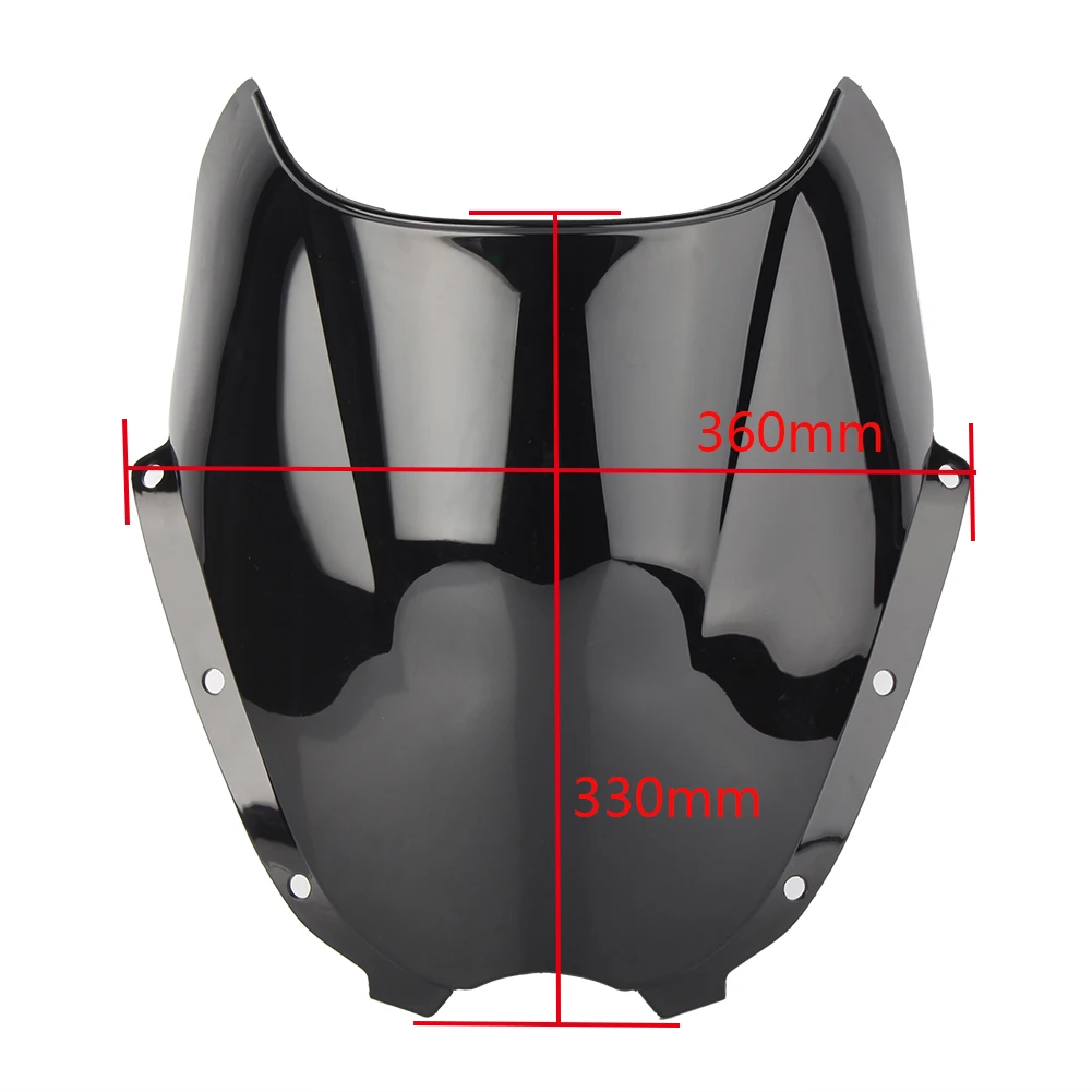 Лобовое стекло мотоцикла Лобовое стекло двойной пузырь для Hyosung GT125 GT250R 2005-2012& для GT650R ATK GT250R UM V2S-250R V2S-650R - Цвет: Черный