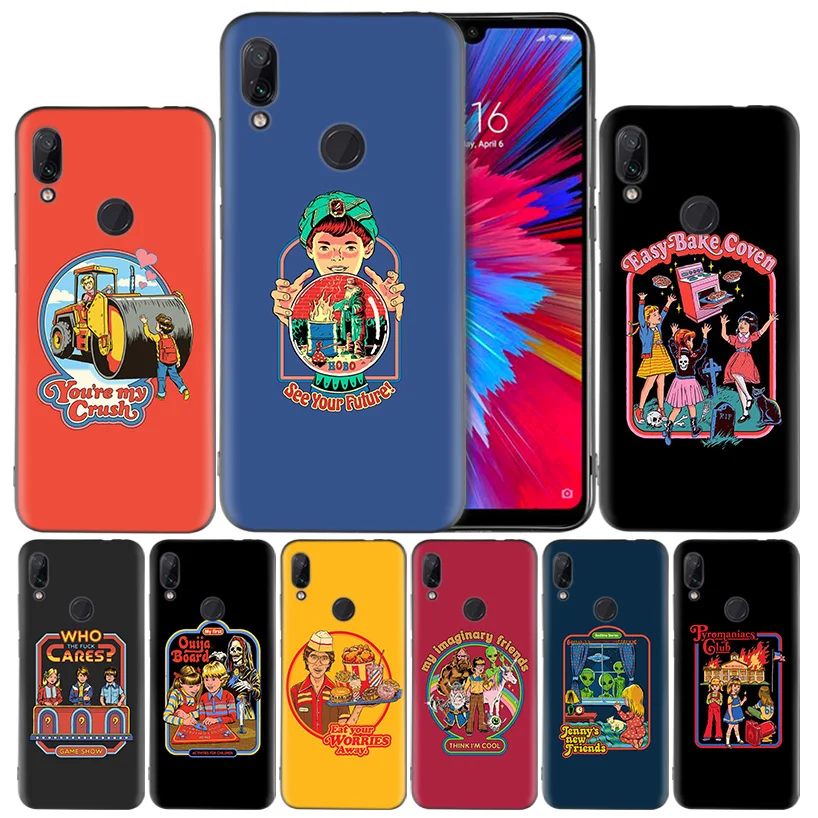 

Black Silicone Case Cover for Xiaomi Mi 9 8 Play A1 A2 Redmi Note 7 6 6A 5 Plus S2 GO Lite Pro Pocophone F1 Steven Rhodes Humor