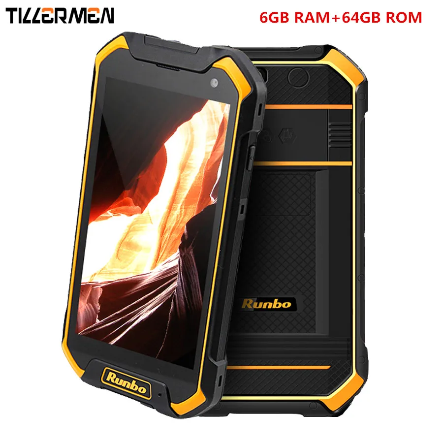 

Original Runbo F1 Plus Ip67 Rugged Waterproof Phone Tough 6GB RAM Smartphone Android 7.0 Octa Core 16MP 64GB ROM 4G LTE