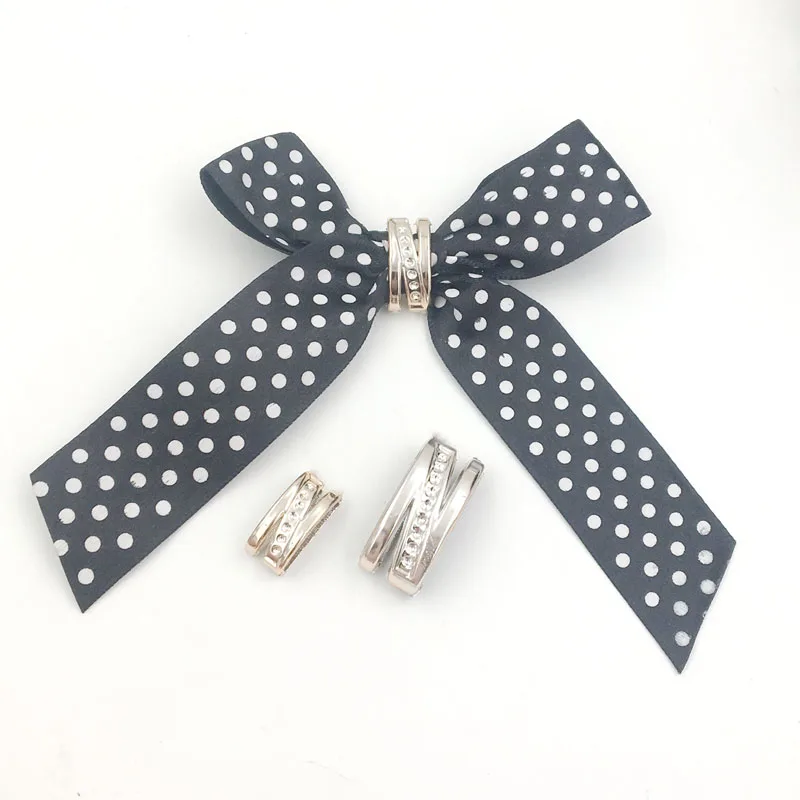  gold color no fade12/28mm20pcs Ribbon Slider For Wedding Invitation Headband Hair Clip DIY accossri - 32614745075