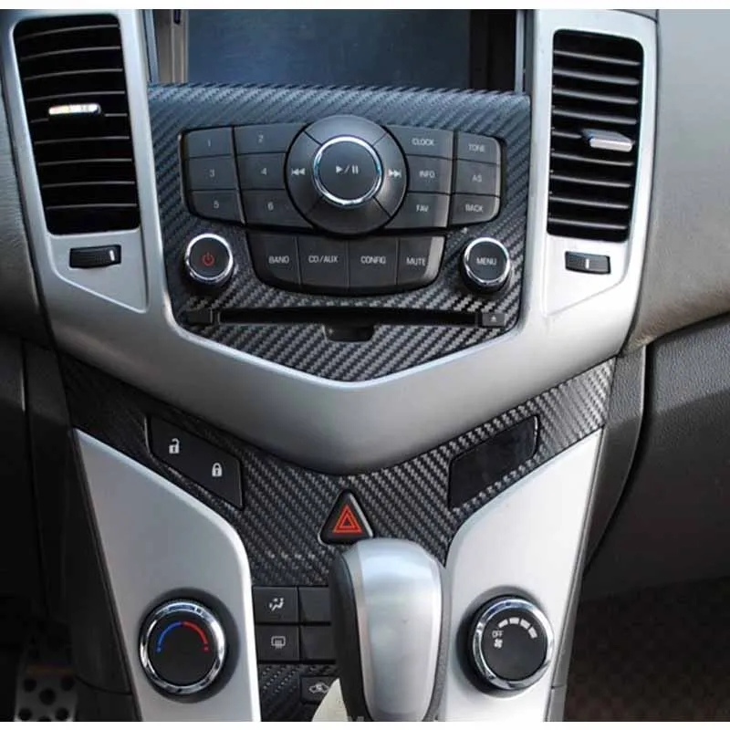 MCrea высокое качество автомобиля Стайлинг углеродного волокна центр внутренняя панель наклейки для Chevrolet Chevy/Holden Cruze аксессуары