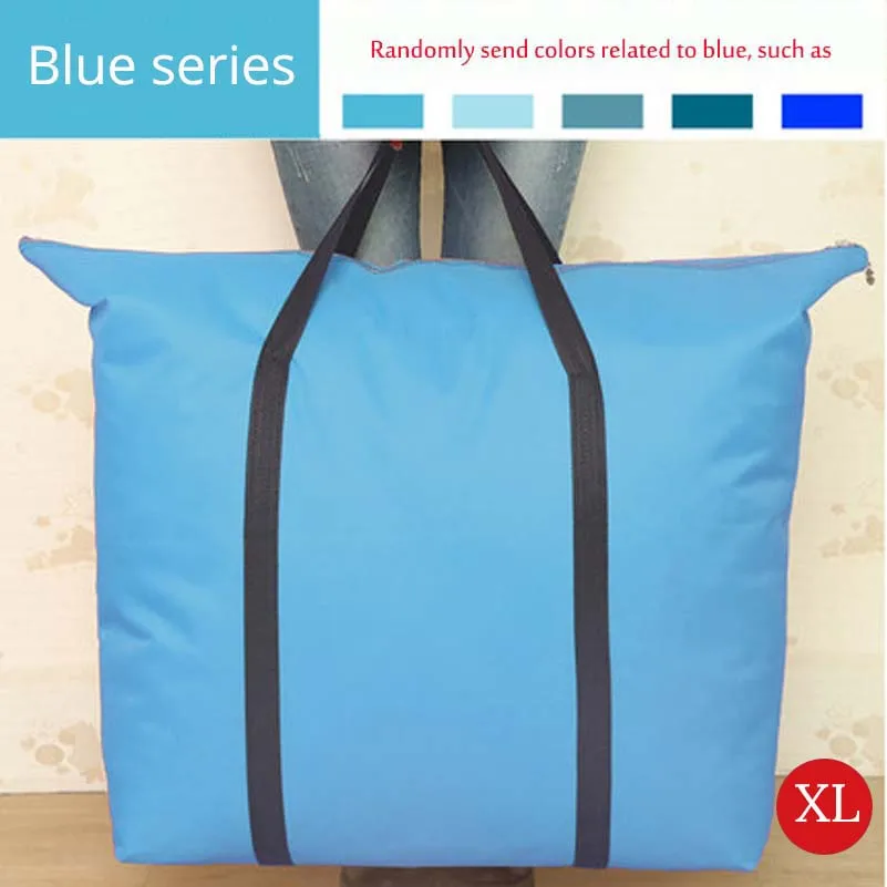 Дорожные сумки для ручной клади, прочная оксфордская багажная сумка, супер большой рот, дизайн, портативная дорожная сумка, водонепроницаемая, S, L, XL, синяя серия