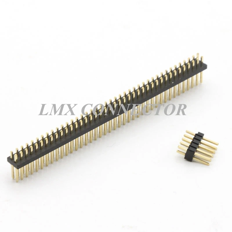 

20PCS 1.27mm Male Pin Header Connector 2x3P/4P/5P/6P/7P/8P/10P/12P/15P/20P-50P Double Row Straight Needle Copper Gold Plated