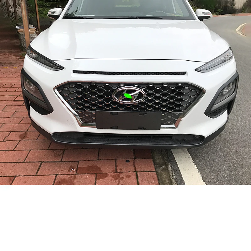 

Lsrtw2017 Abs Car Front Grill Logo Ring Trims for Hyundai Encino Kona 2018 2019 2020 Car Accessories Ssticker