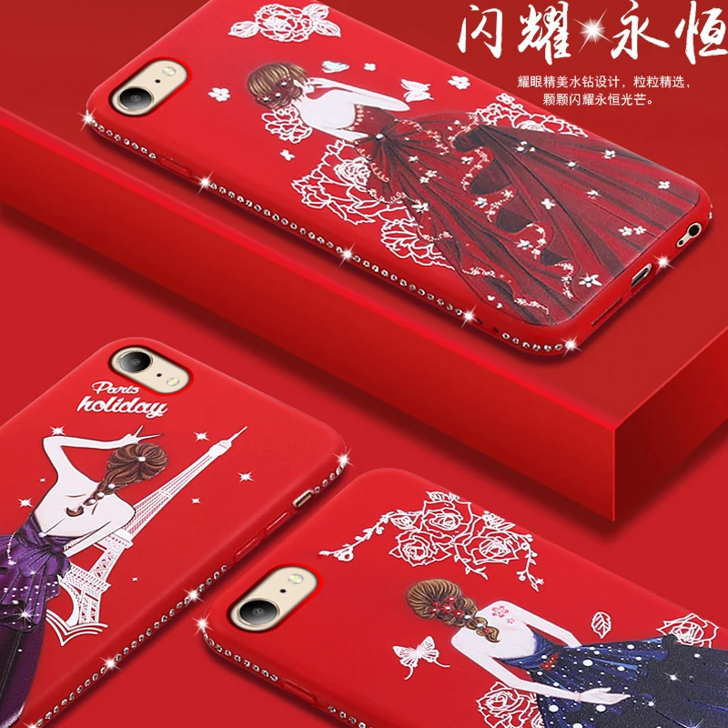 dress girl silicone case iphone 6 s 7 8 plus (5)