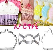 Сладкие конфеты Десерт Мороженое из нержавеющей стали печенья резак печенье, фондан, пирог плесень Фруктовый Хлеб формочка, Инструменты для декорирования