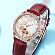 Women Watch Ladies Automatic Mechanical Watch Waterproof Luxury Leather Women Watches Rhinestone Heart Clock Relogio Feminino sollen clock women skeleton automatic mechanical watch new arrival design women fashion casual leather watches relogio femininos