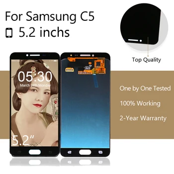 

Original Super AMOLED LCD Display for Samsung for Galaxy C5 LCD Display Touch Screen Digitizer C5000 LCD Parts Free Shipping