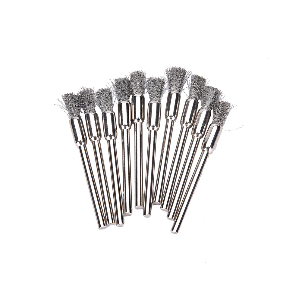 Kit Mini Wire Brush Brushes Brass Cup Wheel For Grinder Or Drill Useful 10Pcs