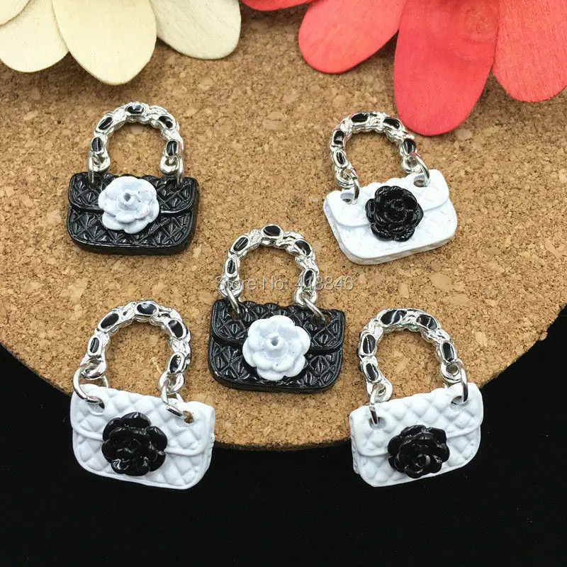 Buy Trendy Handbag Charms Rose Flowers Decorated Women Fashion Bags Charm