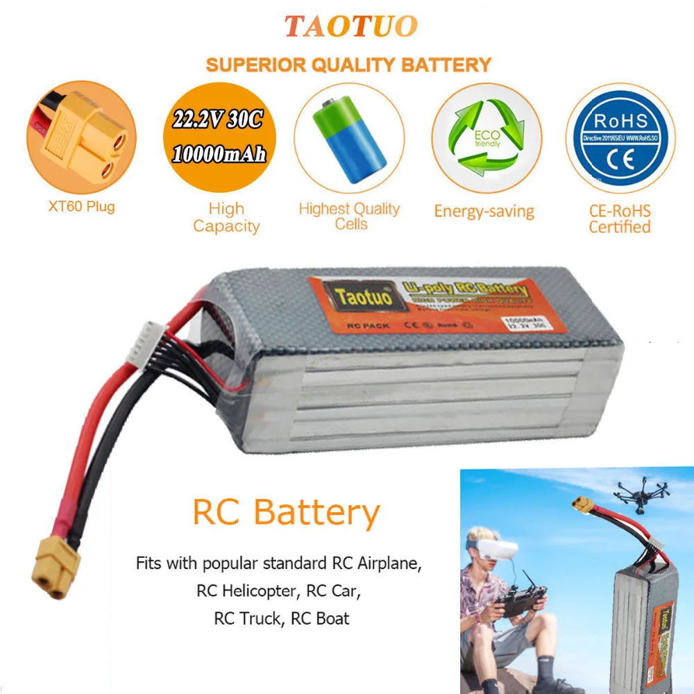 for DJI Phantom S900 S1000 RC Quadcopter Battery 22.2V 10000mAh 6S 30C XT60 Plug Li-polymer Lipo Battery FPV Parts Bateria for DJI Phantom S900 S1000 RC Quadcopter Battery 22.2V 10000mAh 6S 30C XT60 Plug Li-polymer Lipo Battery FPV Parts Bateria