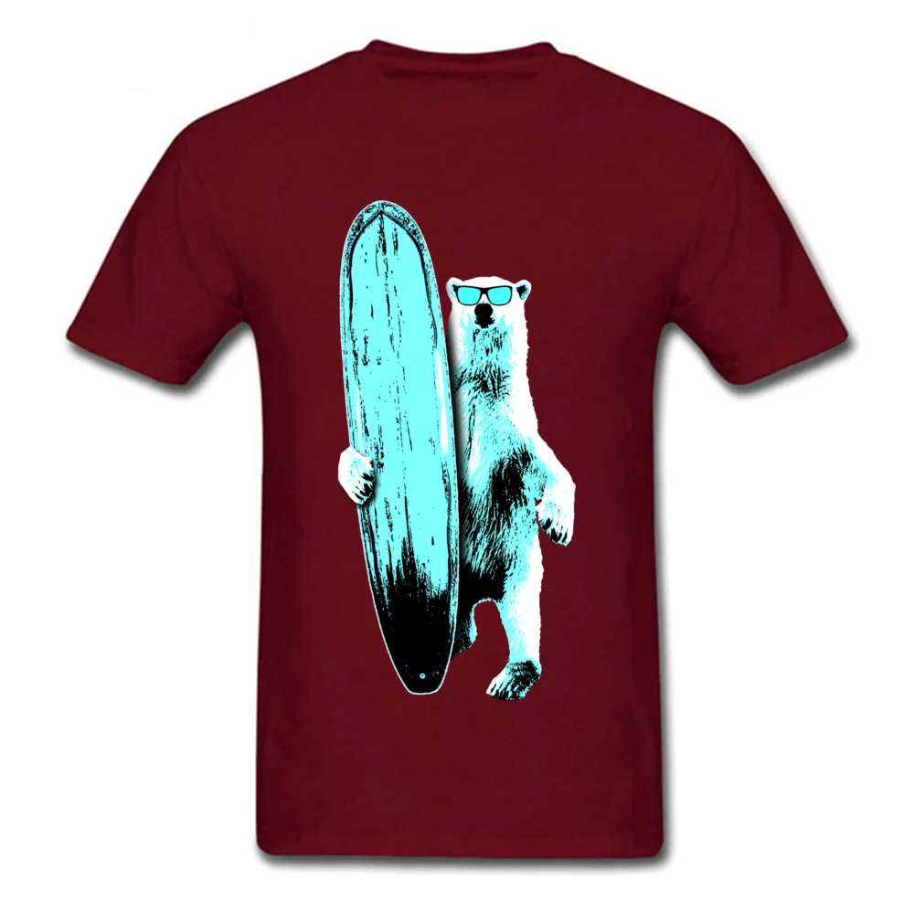 Polar Surf T-Shirt Short Sleeve Birthday Wholesale Men Lovers Day Tops T Shirt Birthday T-shirts O-Neck 100% Cotton Polar Surf maroon